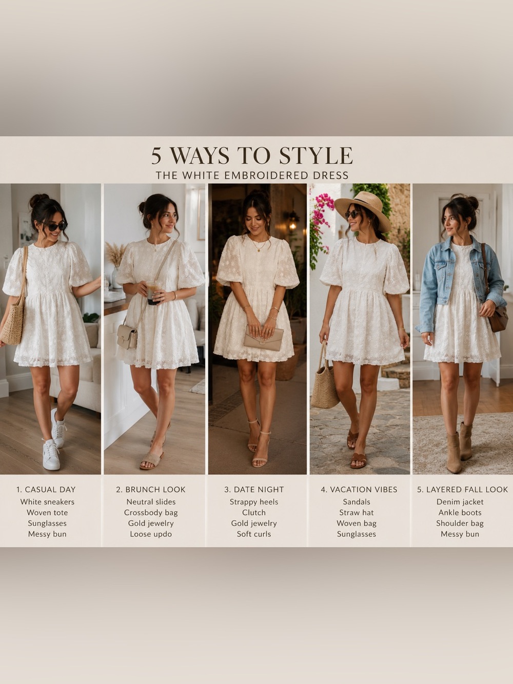 NWT Nanette Lepore White Floral Embroidered Puff Sleeve Mini Dress - Picture 9 of 9